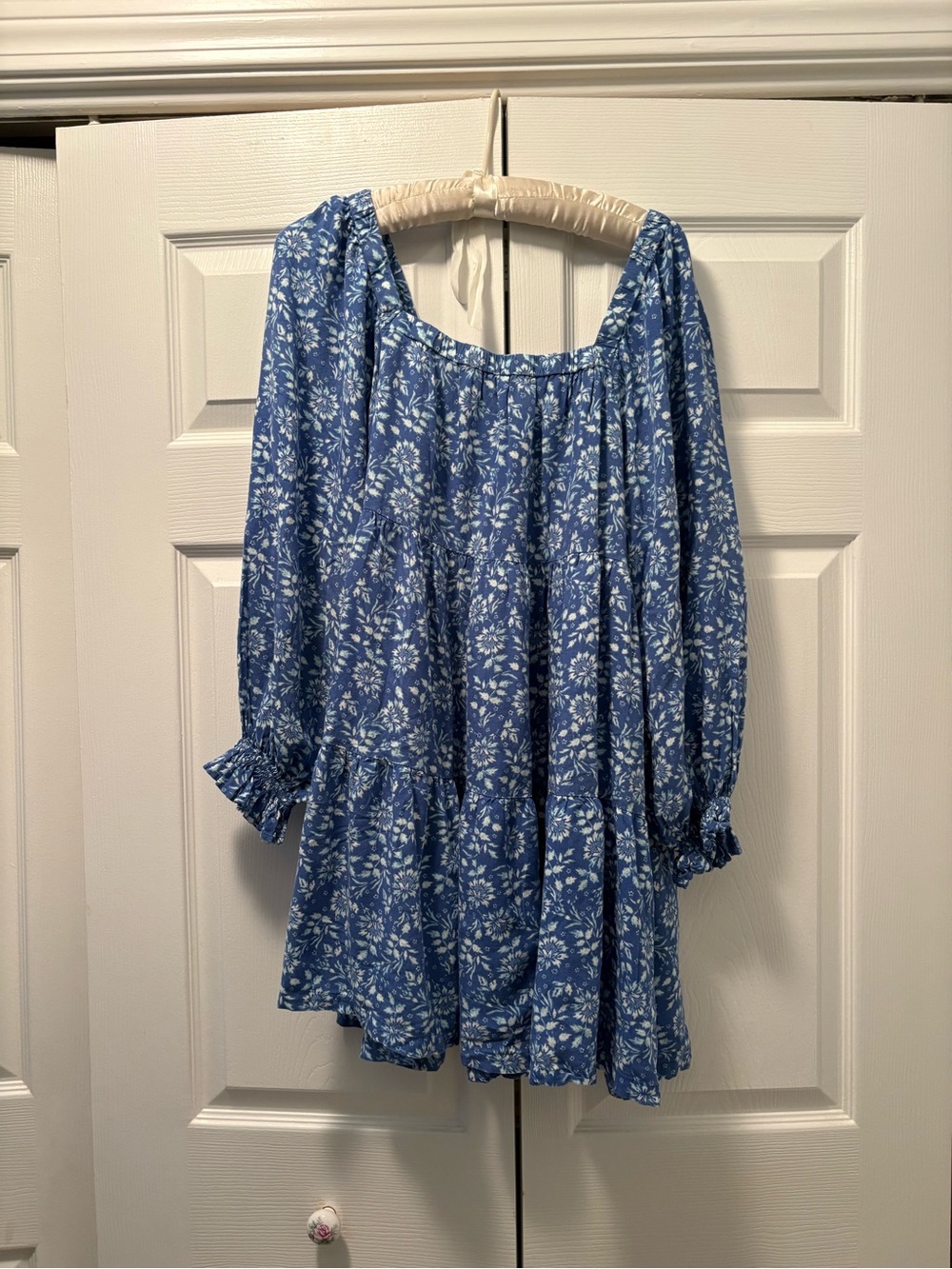 Patrons of Peace Blue Floral Tiered Dress